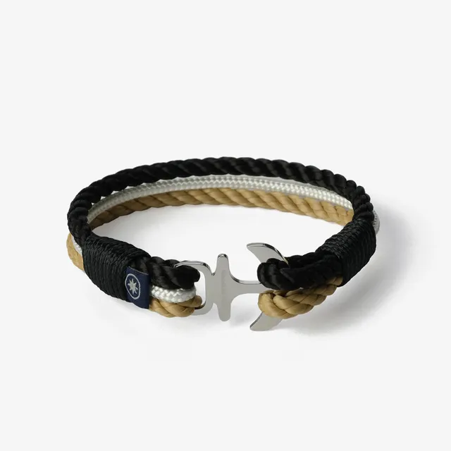 Old Skipper Sandswept Fusion brățară sfoară Anchor negru