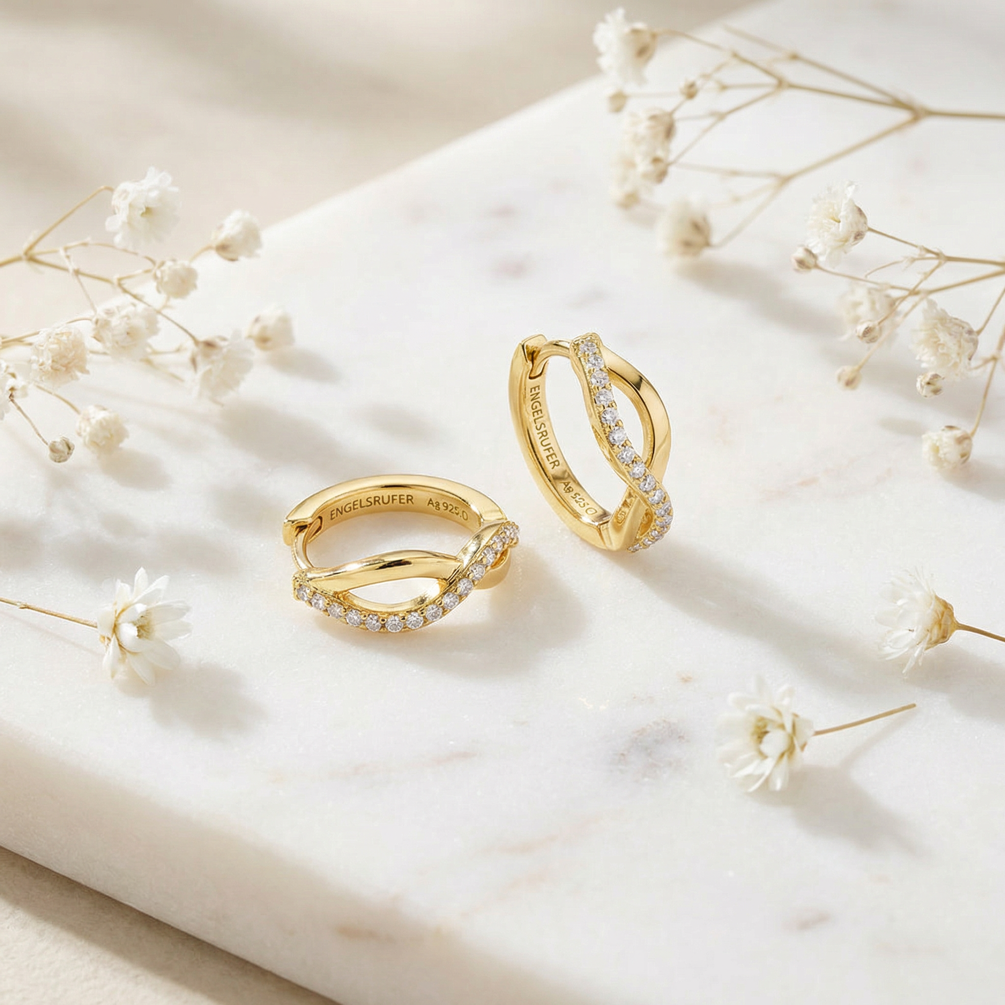 Engelsrufer Paradise Creole cercei aurii zirconia