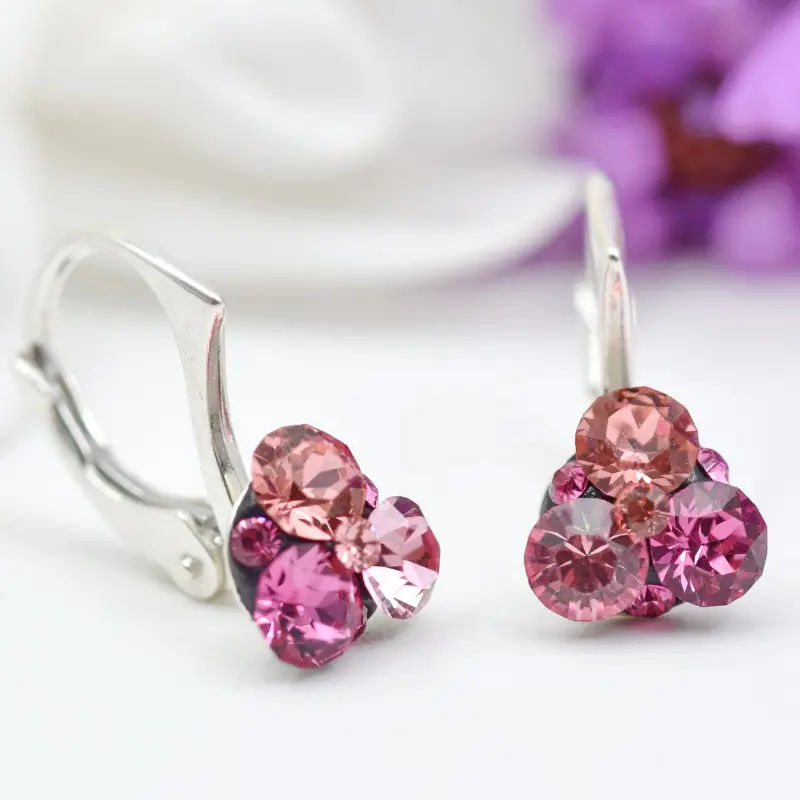 Margeluta.dincristal Mini Trio Chaton set argint cristale fete