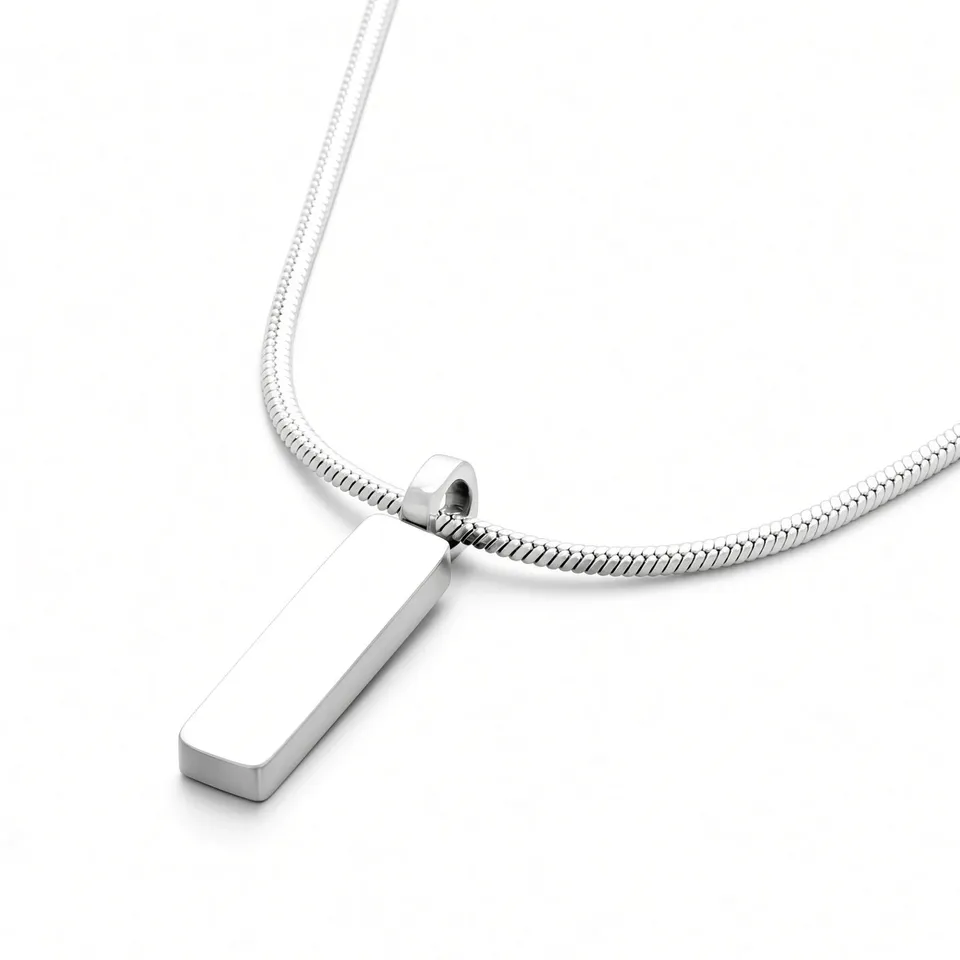 Rafini Silver Bar colier 58 cm oțel inoxidabil