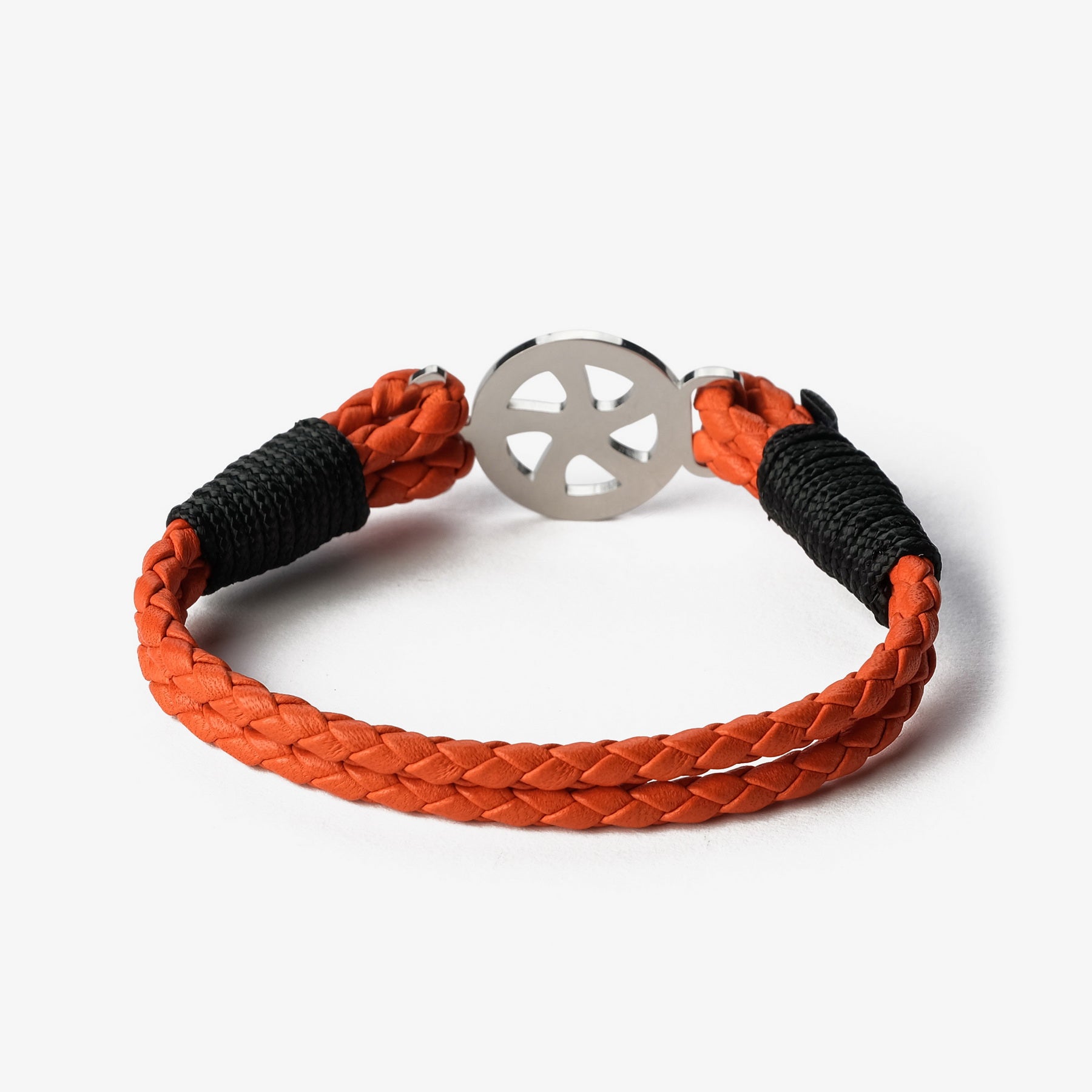 Old Skipper Twist bratara nappa carma portocaliu-negru