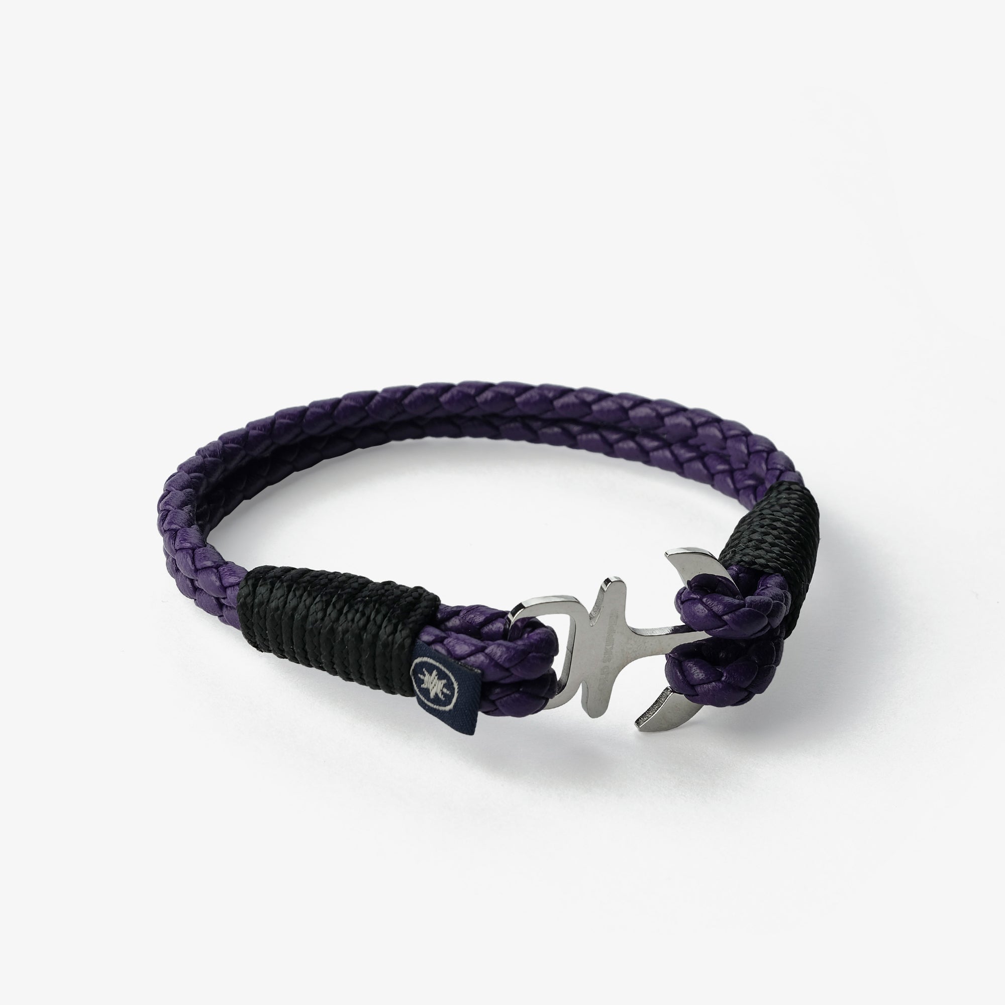 Old Skipper Twilight Voyage bratara piele timona mov