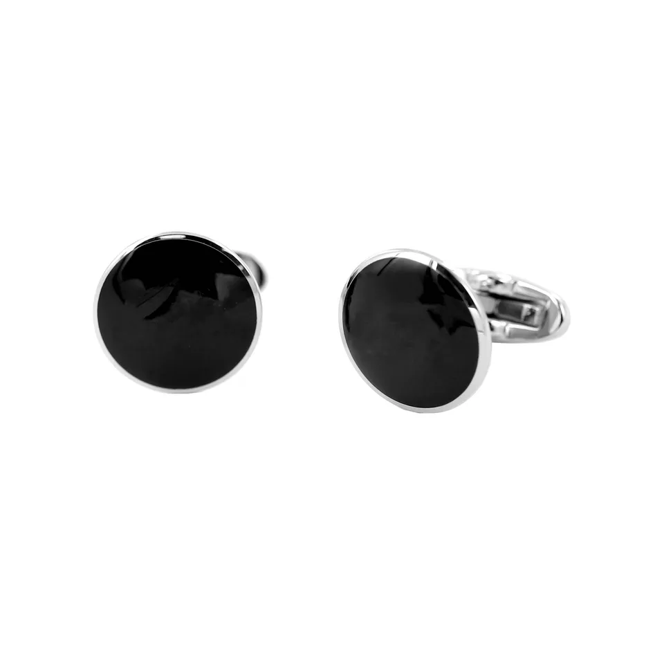 Frank 1967 Round Black Epoxy butoni camasa negri rotunzi