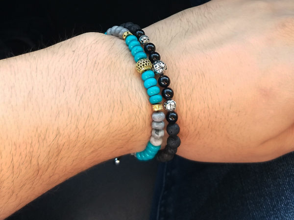 Dualstax Lava bratara barbati lava onix 6mm reglabila
