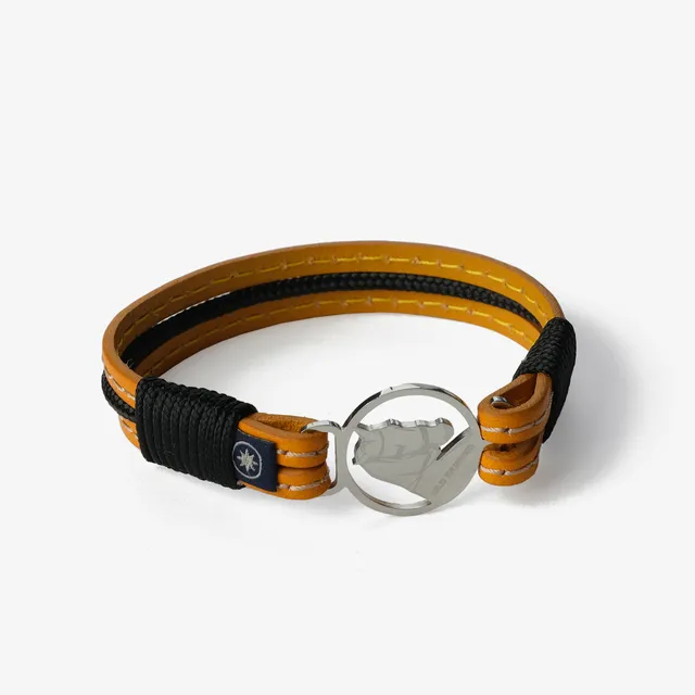Old Skipper Golden Sunburst Horse brățară piele muștar negru