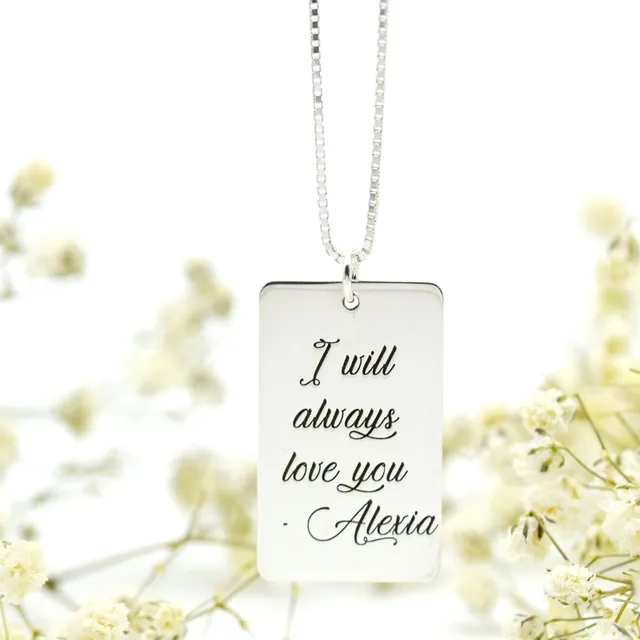 Margeluta.dincristal Army I will always love you lănțișor argint