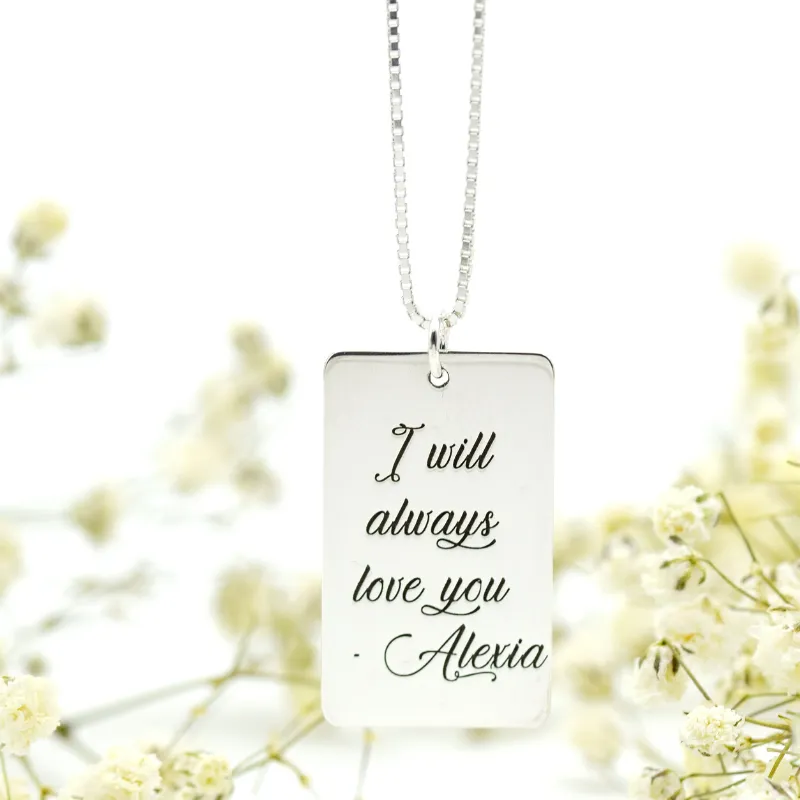 Margeluta.dincristal Army I will always love you lănțișor argint