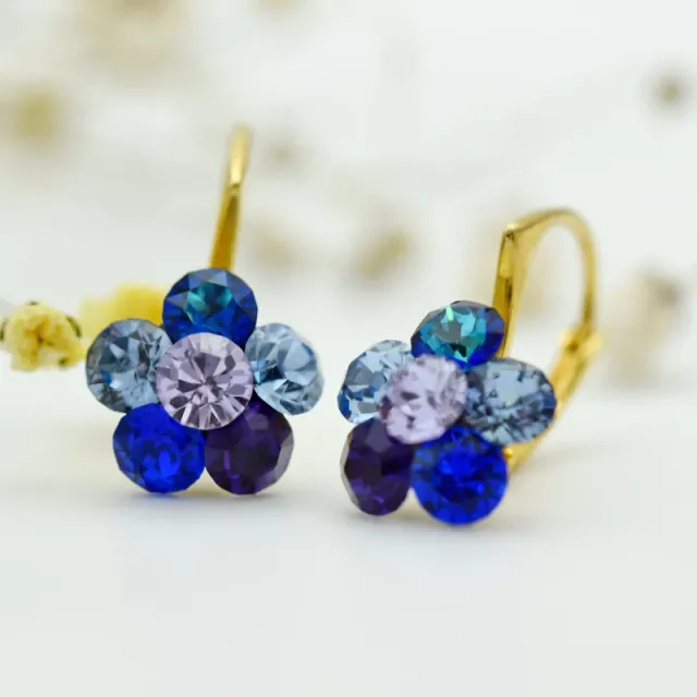 Margeluta.dincristal Mini Floricele cercei floare aur 925 10mm