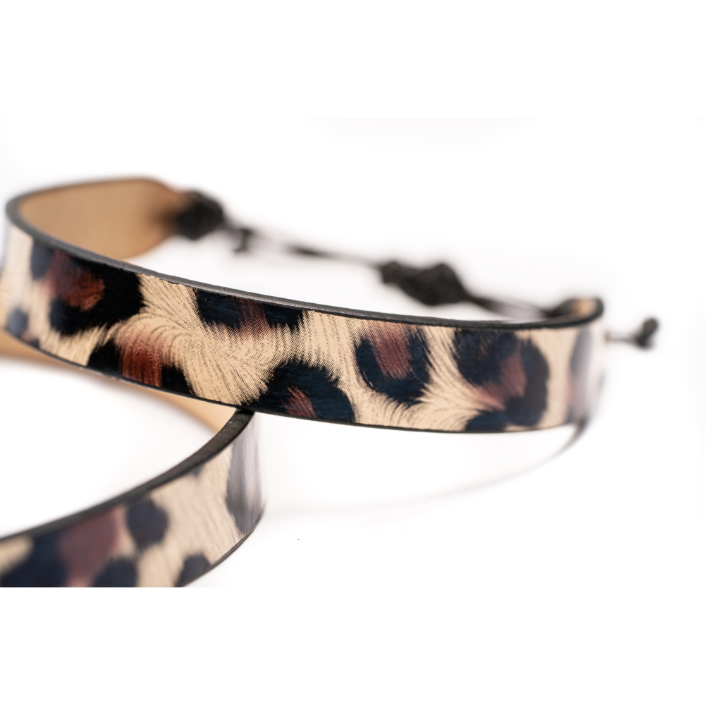 CrisFeather Leopard Set choker + brățară piele