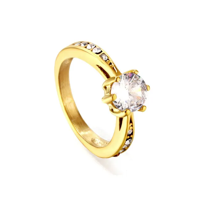Rafini Crystals inel auriu cu cristale marimi 7-8