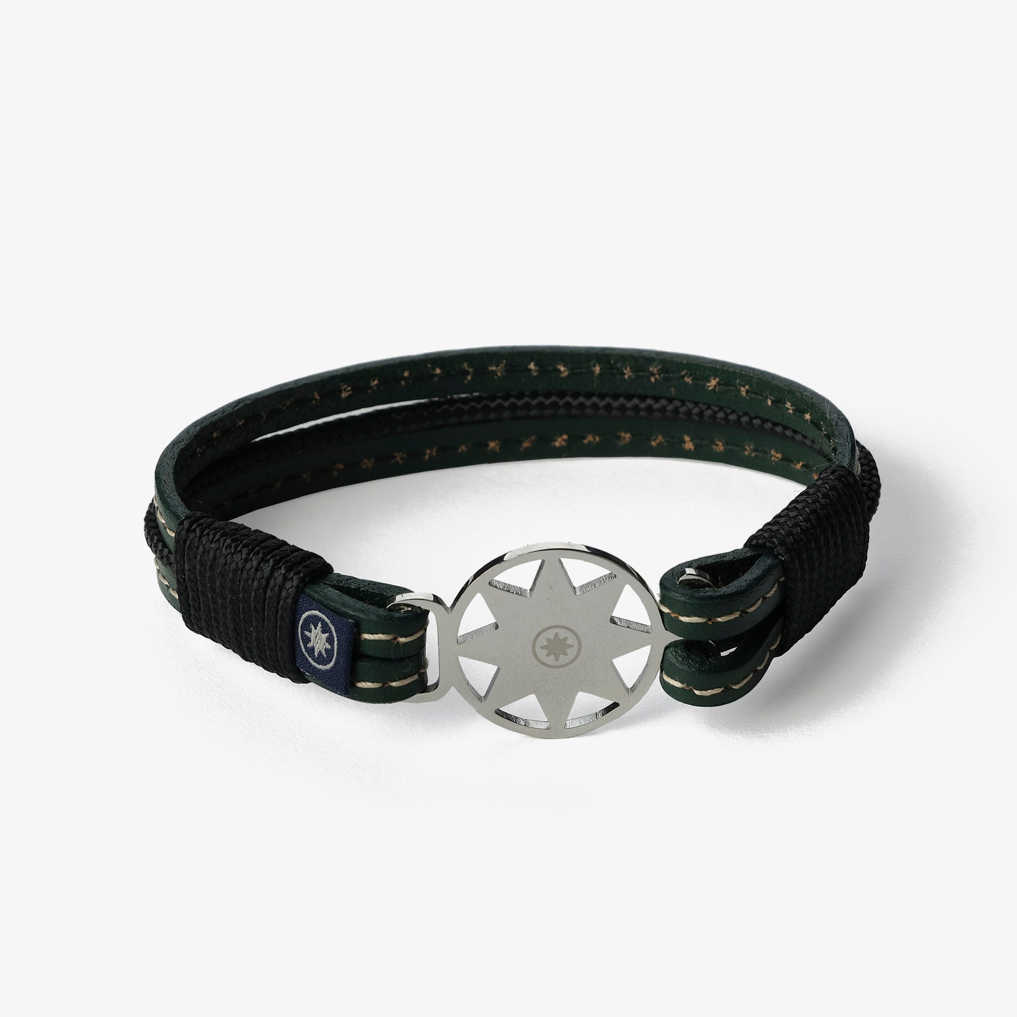 Old Skipper Enchanted Forest bratara piele cal verde-negru