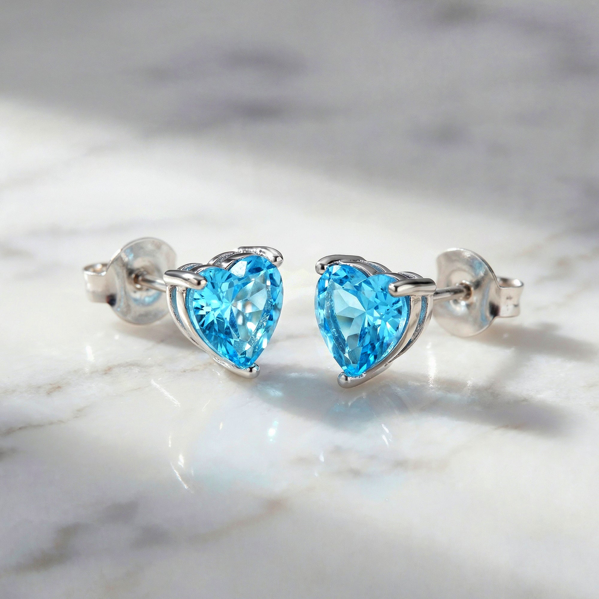 Cercei Engelsrufer Shiny inima zirconia albastru