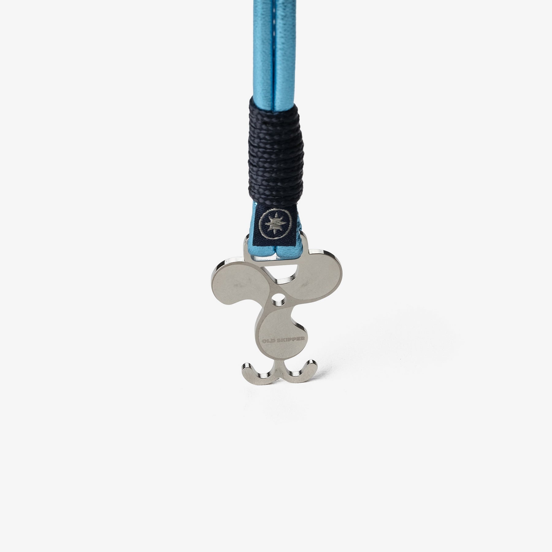 Old Skipper Breeze Propeller bratara piele bleu metalizat