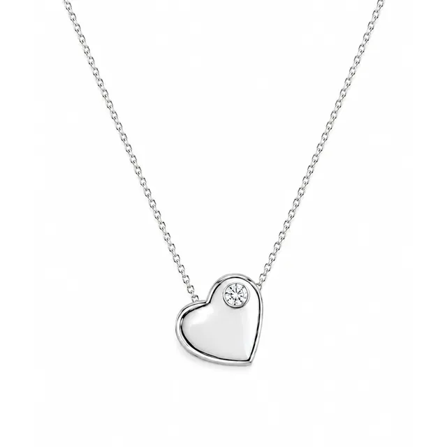 Rafini Sweet Heart Silver lantisor otel inoxidabil
