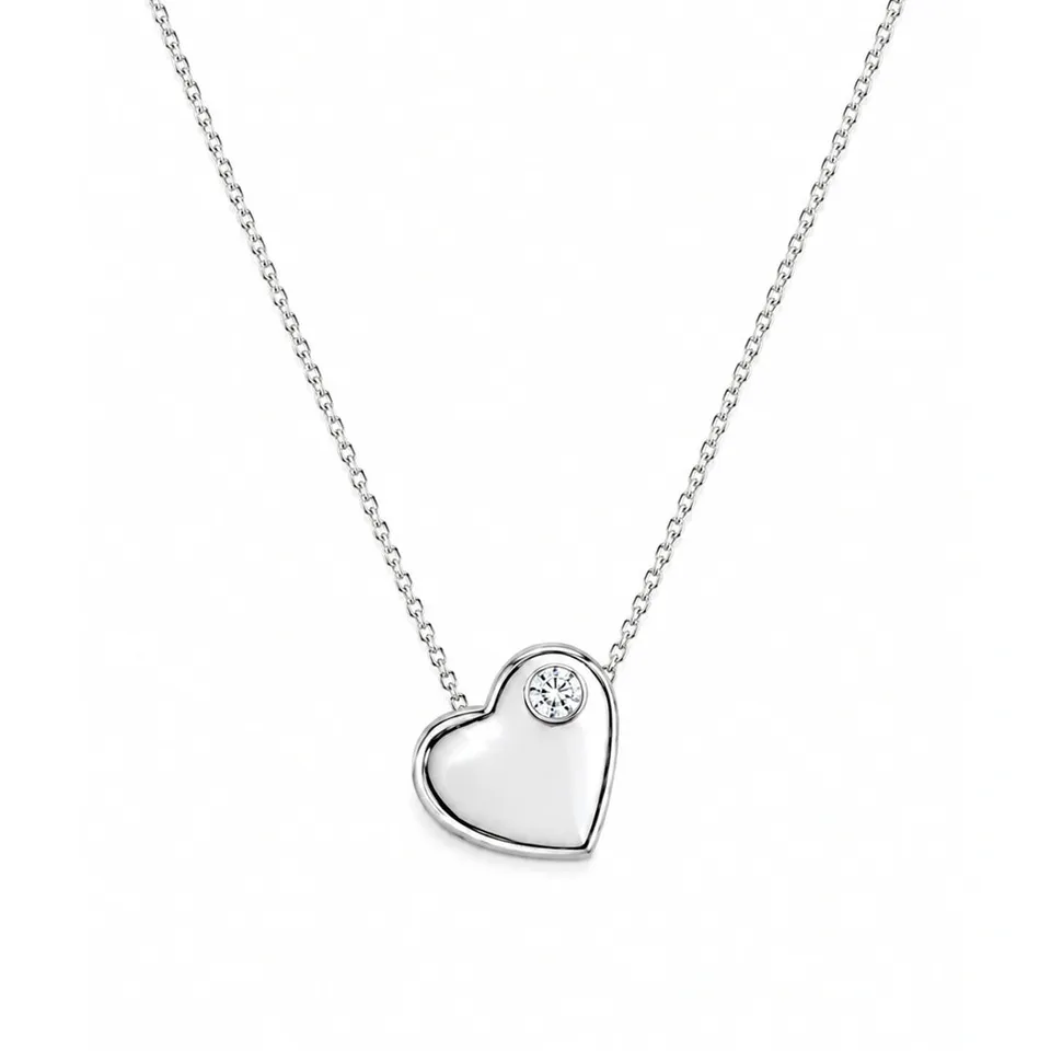 Rafini Sweet Heart Silver lantisor otel inoxidabil