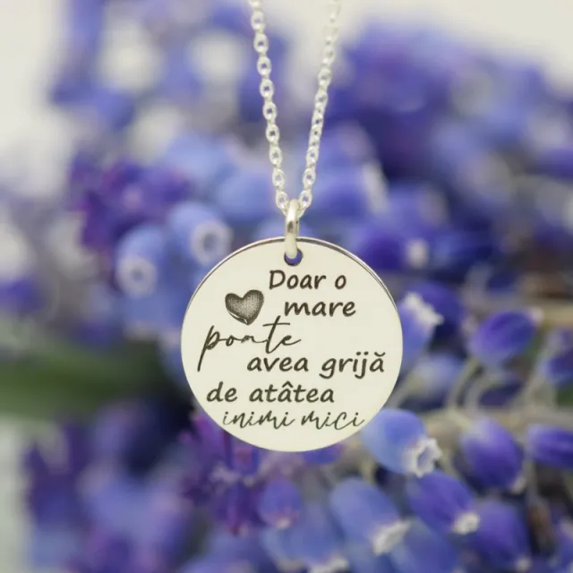 Margeluta.dincristal Banut Personalizat lantisor argint 925 40 cm