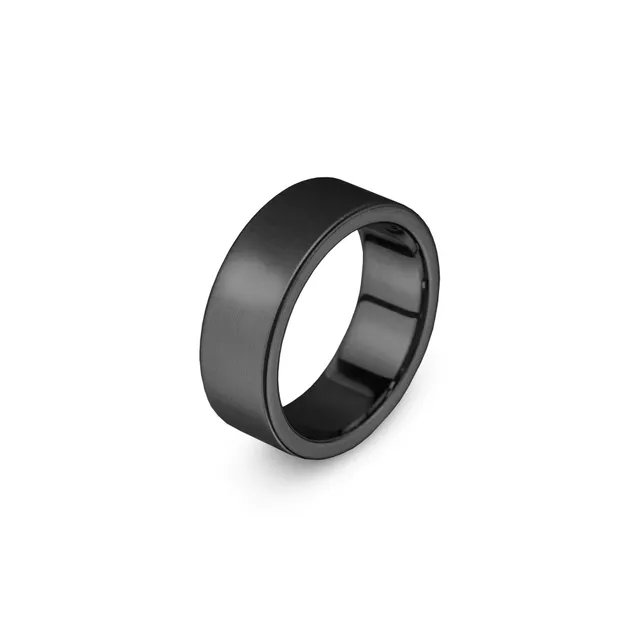 Frank 1967 Wide Smooth Steel Ring inel negru 59