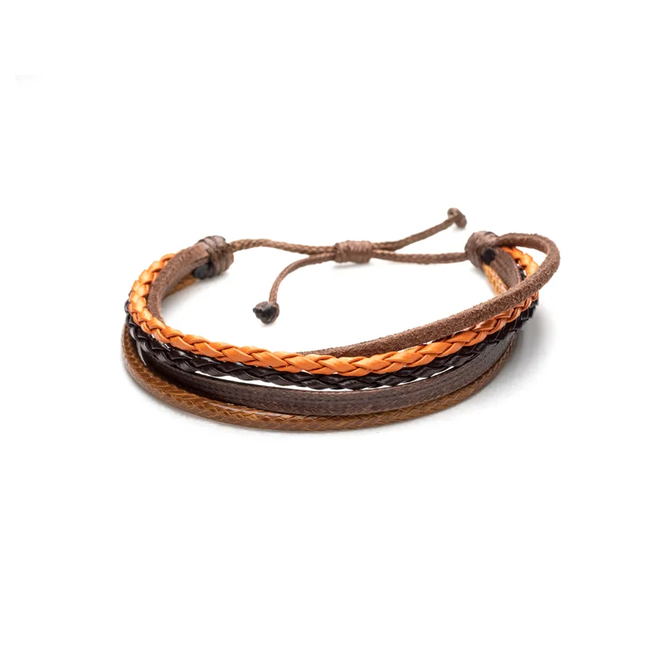 CrisFeather DeepestBrown brățară piele maro cărămiziu