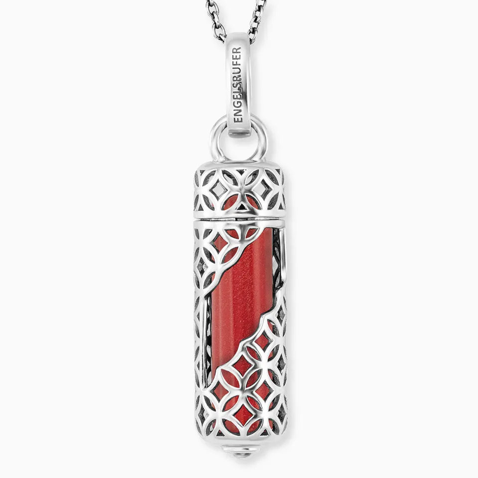 Engelsrufer Powerful Stone colier argint jasp roșu M