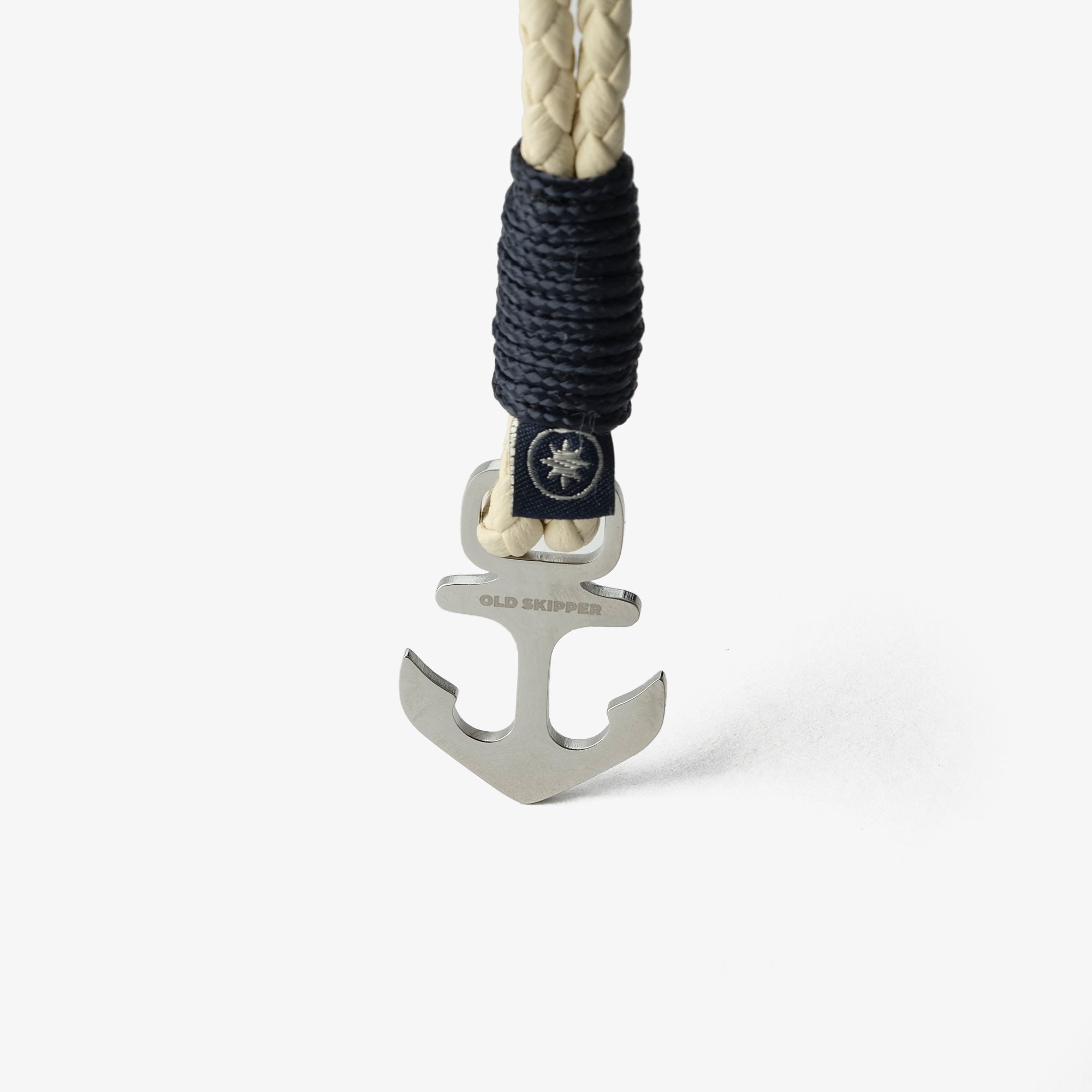 Old Skipper Sea Spray brățară piele împletită ancoră 18cm