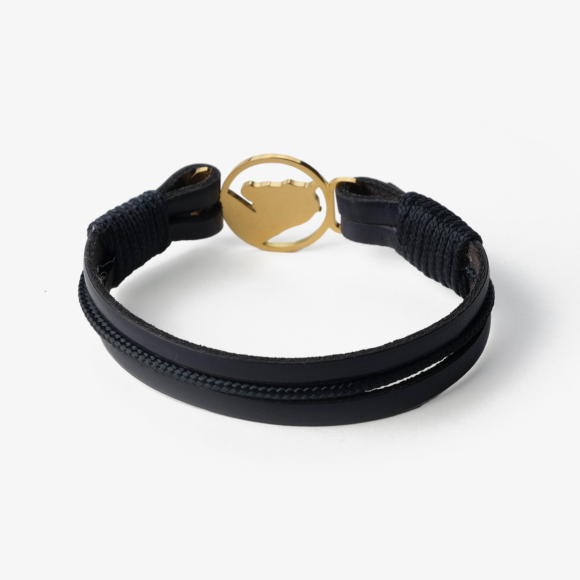 Old Skipper Jack Tar Golden bratara piele neagra cal auriu