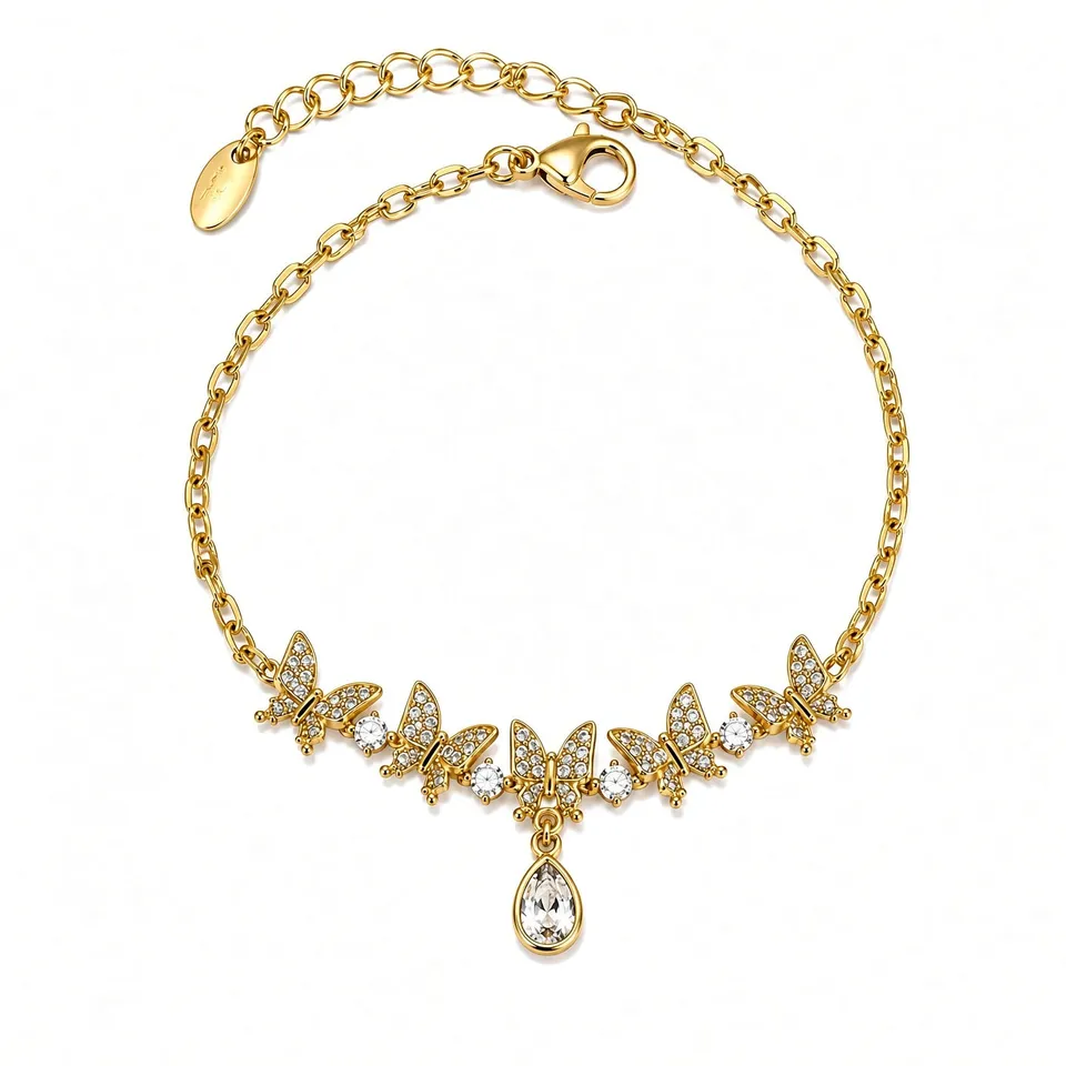 Rafini Butterfly Kiss bratara aur 18K reglabila