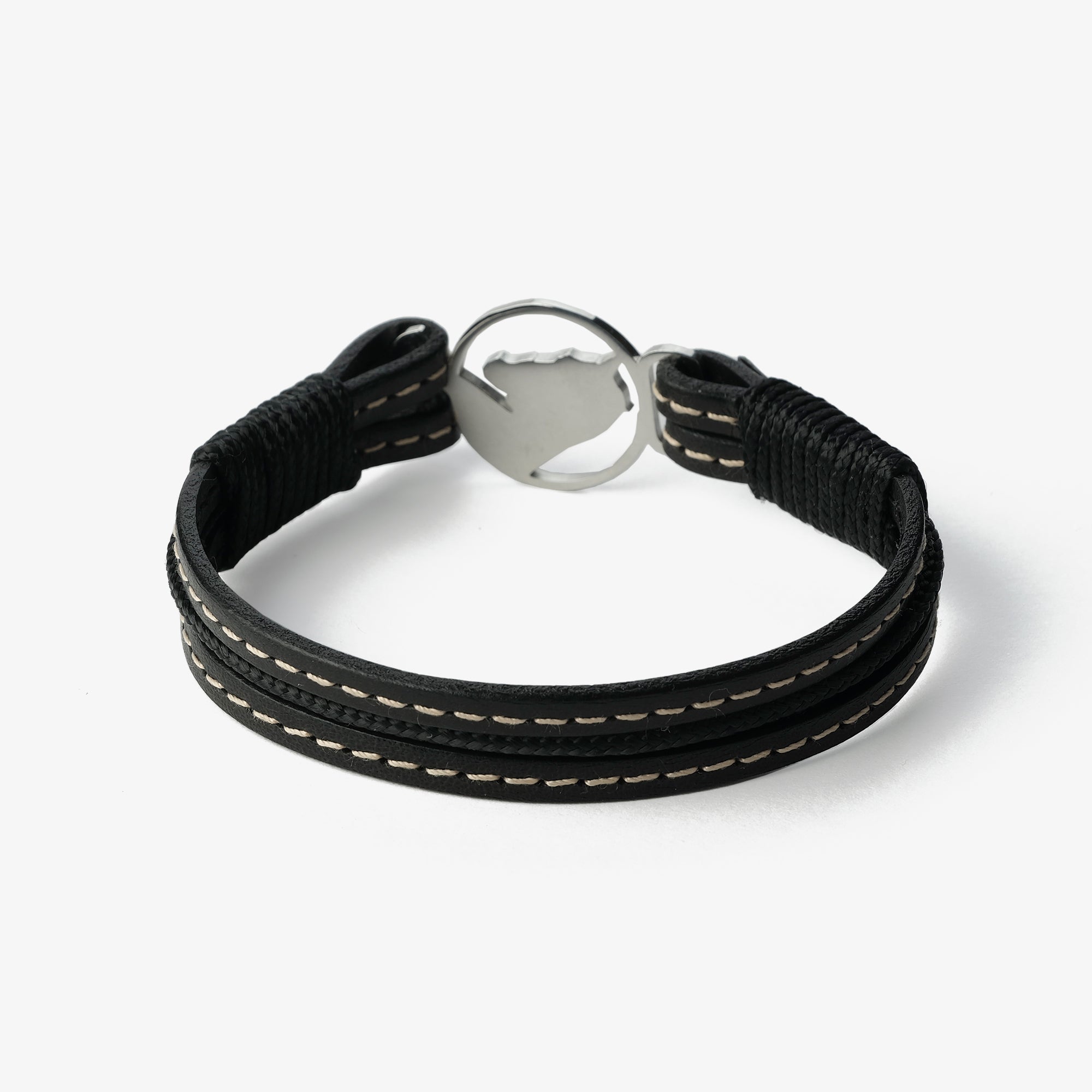 Old Skipper Midnight Noir bratara piele neagra cal