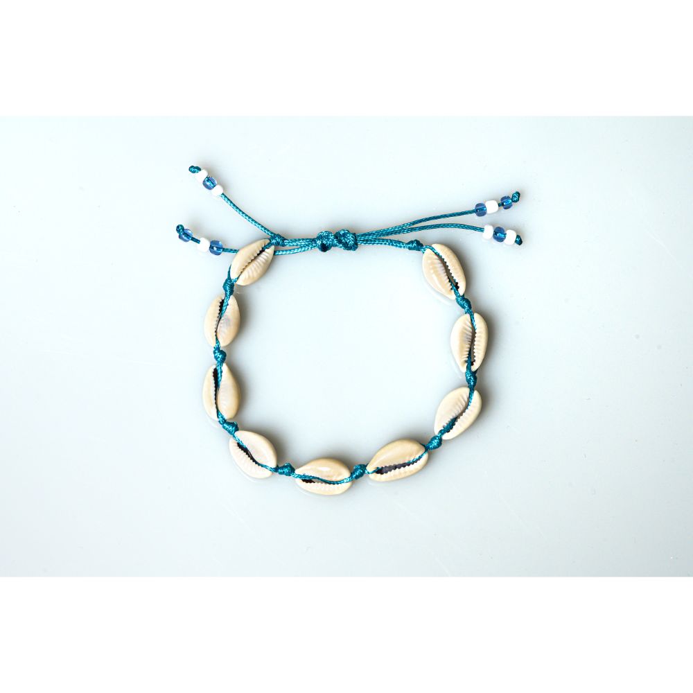 CrisFeather Ocean bratara glezna scoici turquoise rezistenta apa
