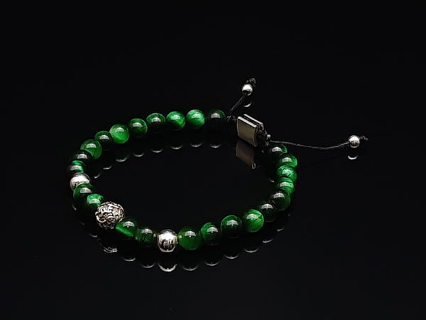 Dualstax Green bratara barbati tiger eye verde 6mm
