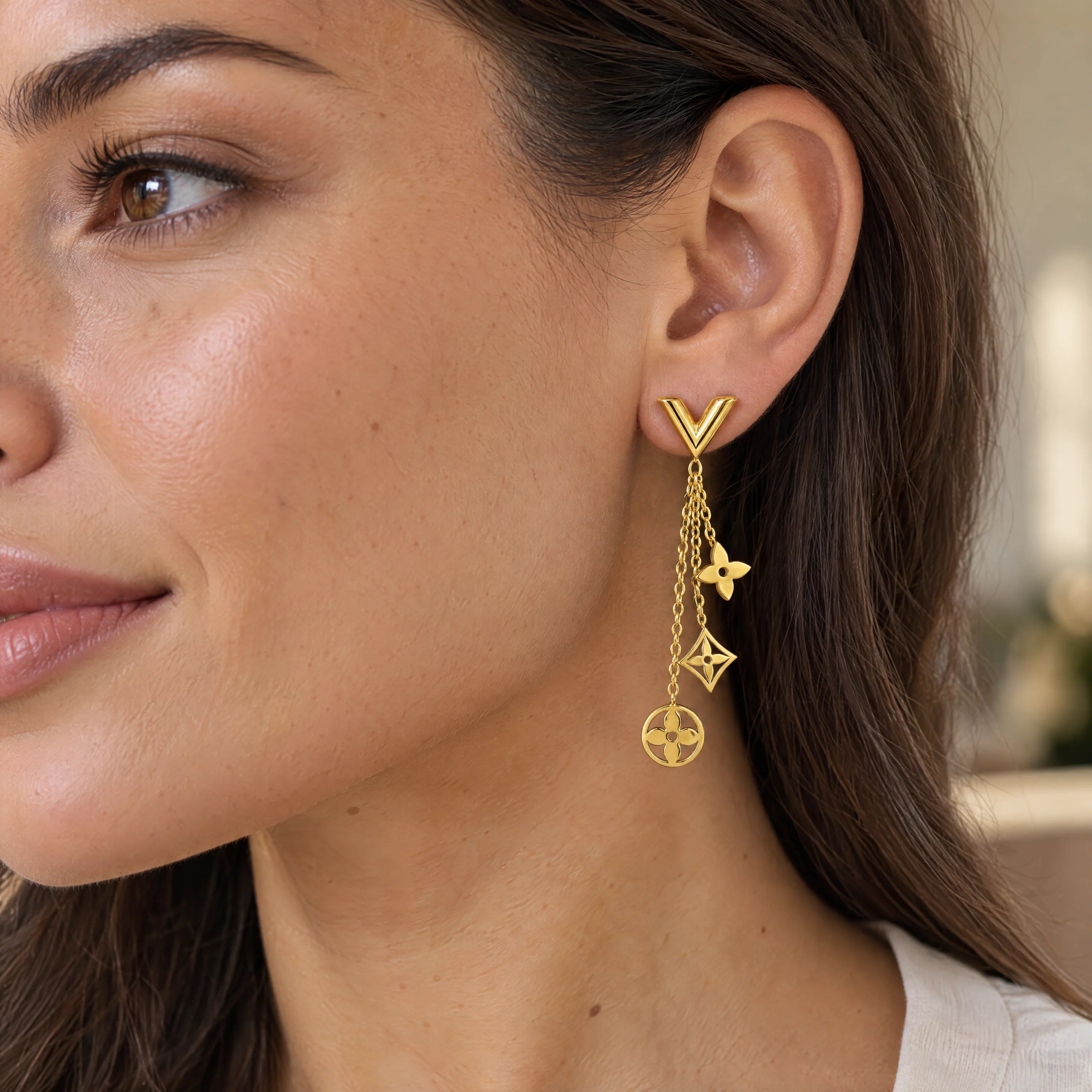 Rafini Gold cercei placati aur 18k