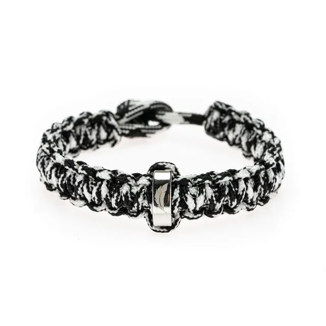 CrisFeather Duo Knot brățară paracord neagră