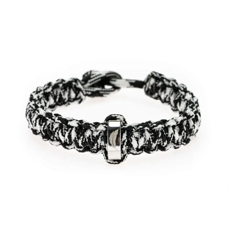 CrisFeather Duo Knot brățară paracord neagră