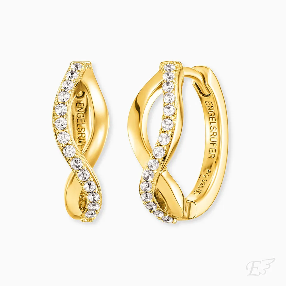 Engelsrufer Paradise Creole cercei aurii zirconia