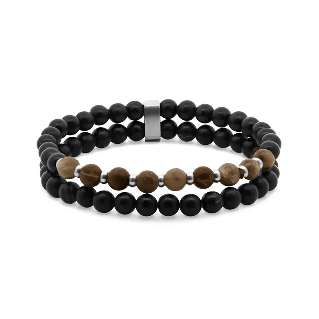 Frank 1967 Double Beads bratara margele albastru