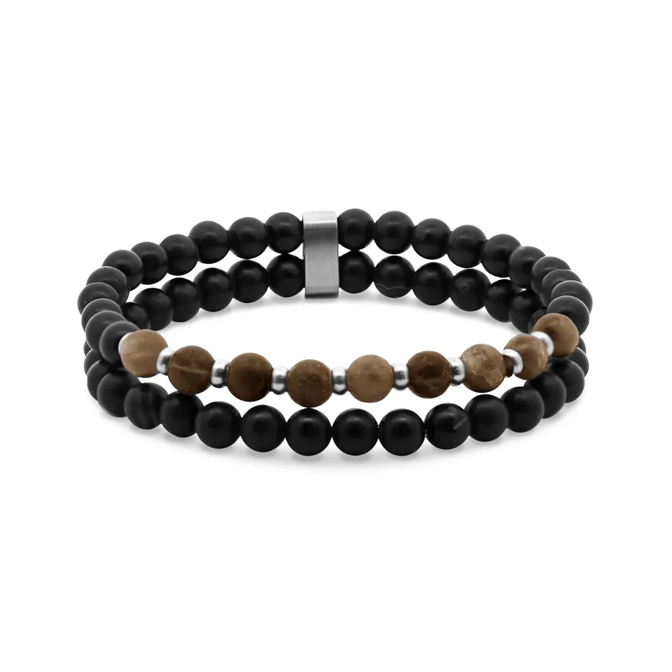 Frank 1967 Double Beads bratara margele albastru