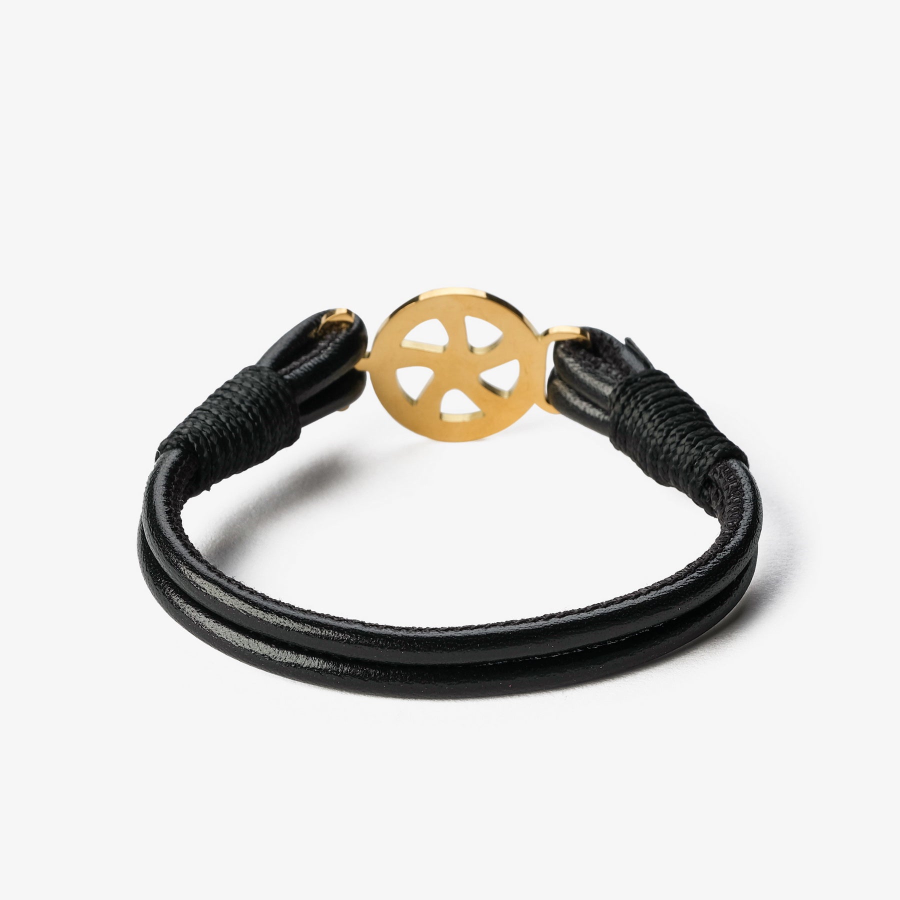 Old Skipper Black Nappa bratara piele timona negru