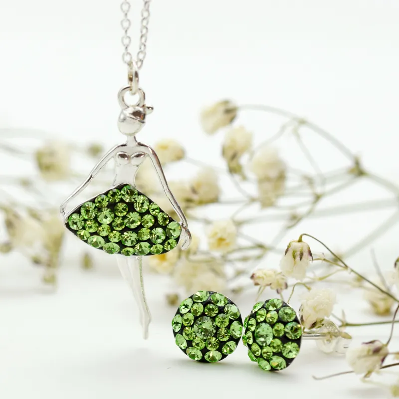Margeluta.dincristal Balerina set bijuterii argint 925 handmade