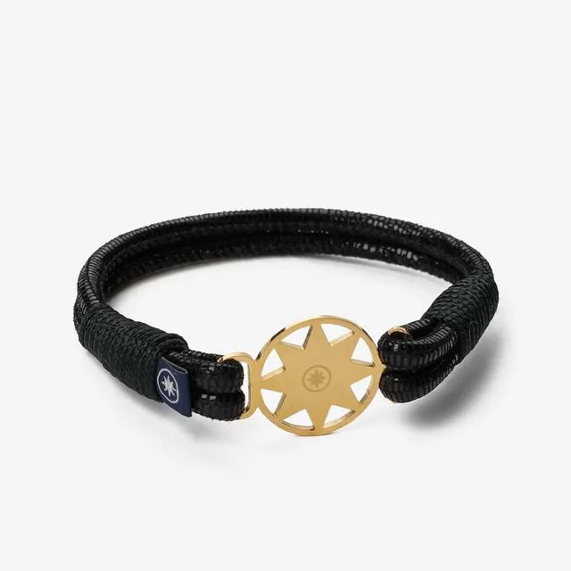 Brățară piele Old Skipper NPLPLB-886NSG North Star neagră