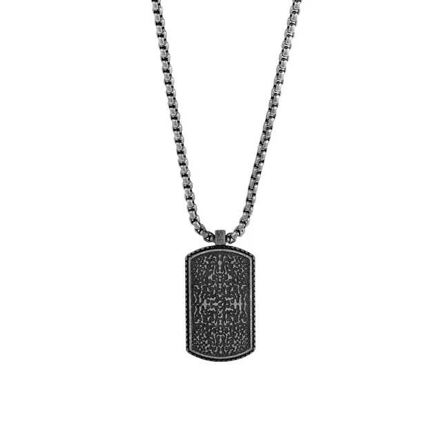 Frank 1967 Dog Tag colier otel negru