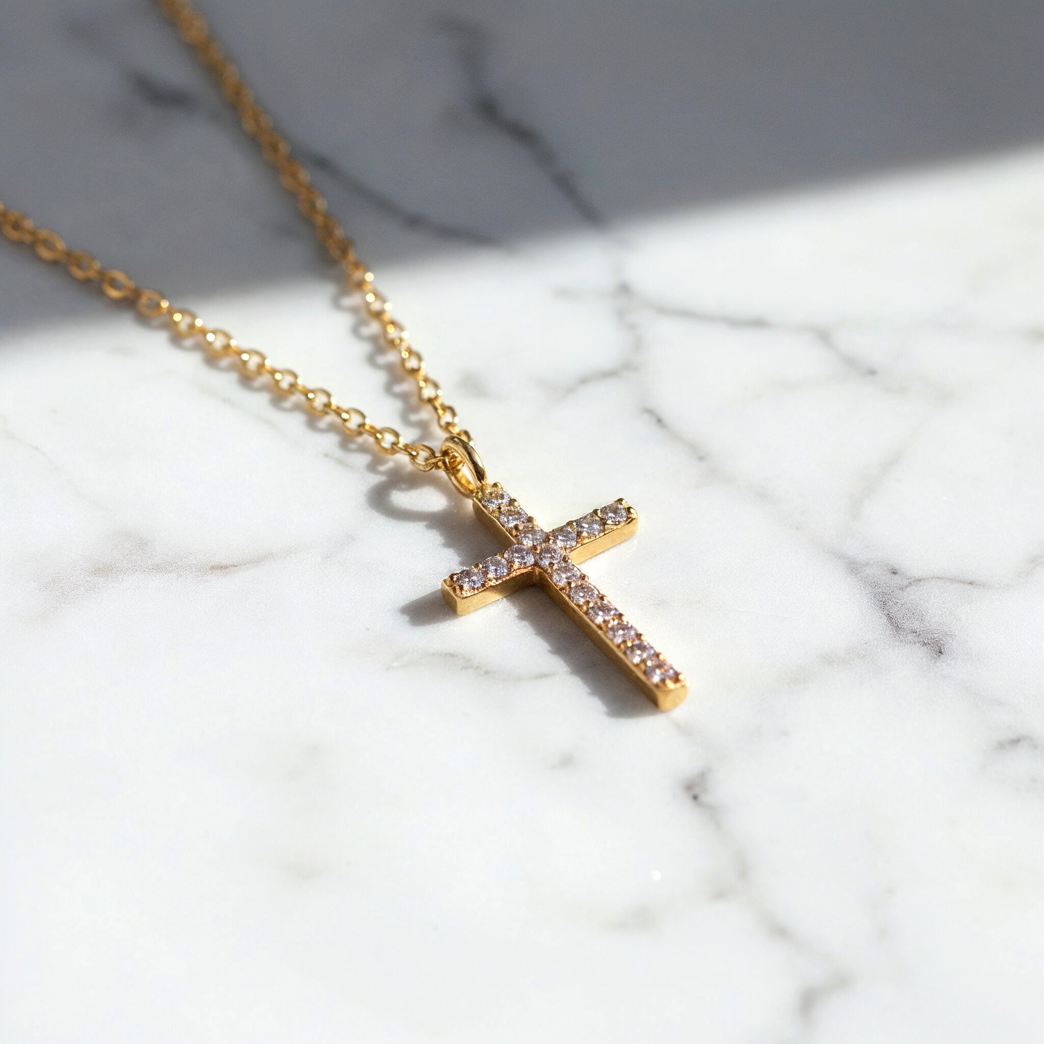 Engelsrufer Cruce colier aur 375 diamante