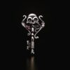 Dualstax Skull pandantiv cheie argint cu lant 60cm