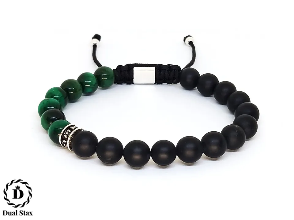 Dualstax No.22 bratara barbati agat ochi de tigru