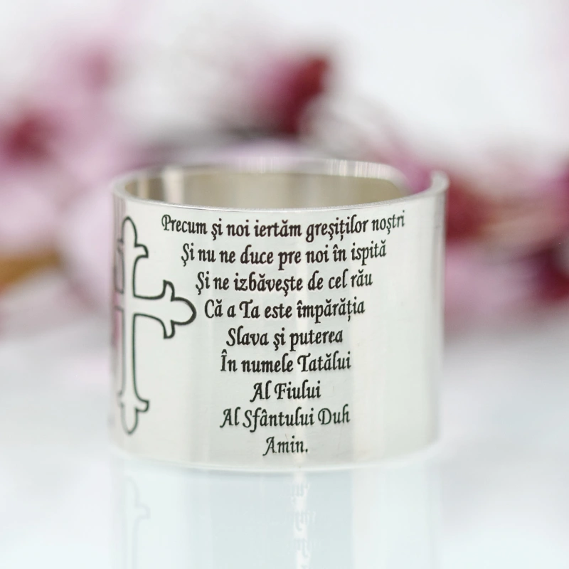 Margeluta Tatal Nostru inel reglabil argint 925 personalizat