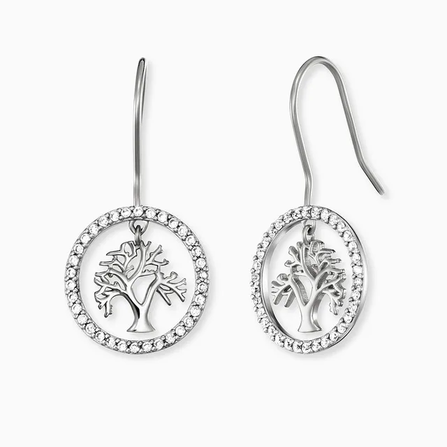 Engelsrufer Lebensbaum cercei argint 925 zirconia