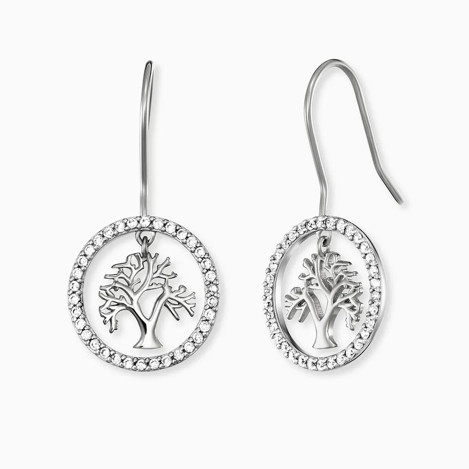 Engelsrufer Lebensbaum cercei argint 925 zirconia