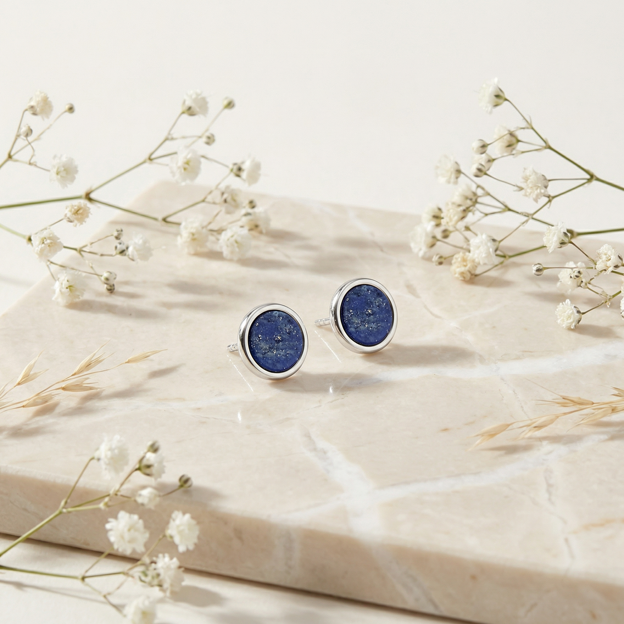 Engelsrufer Powerful Stone cercei argint lapislazuli