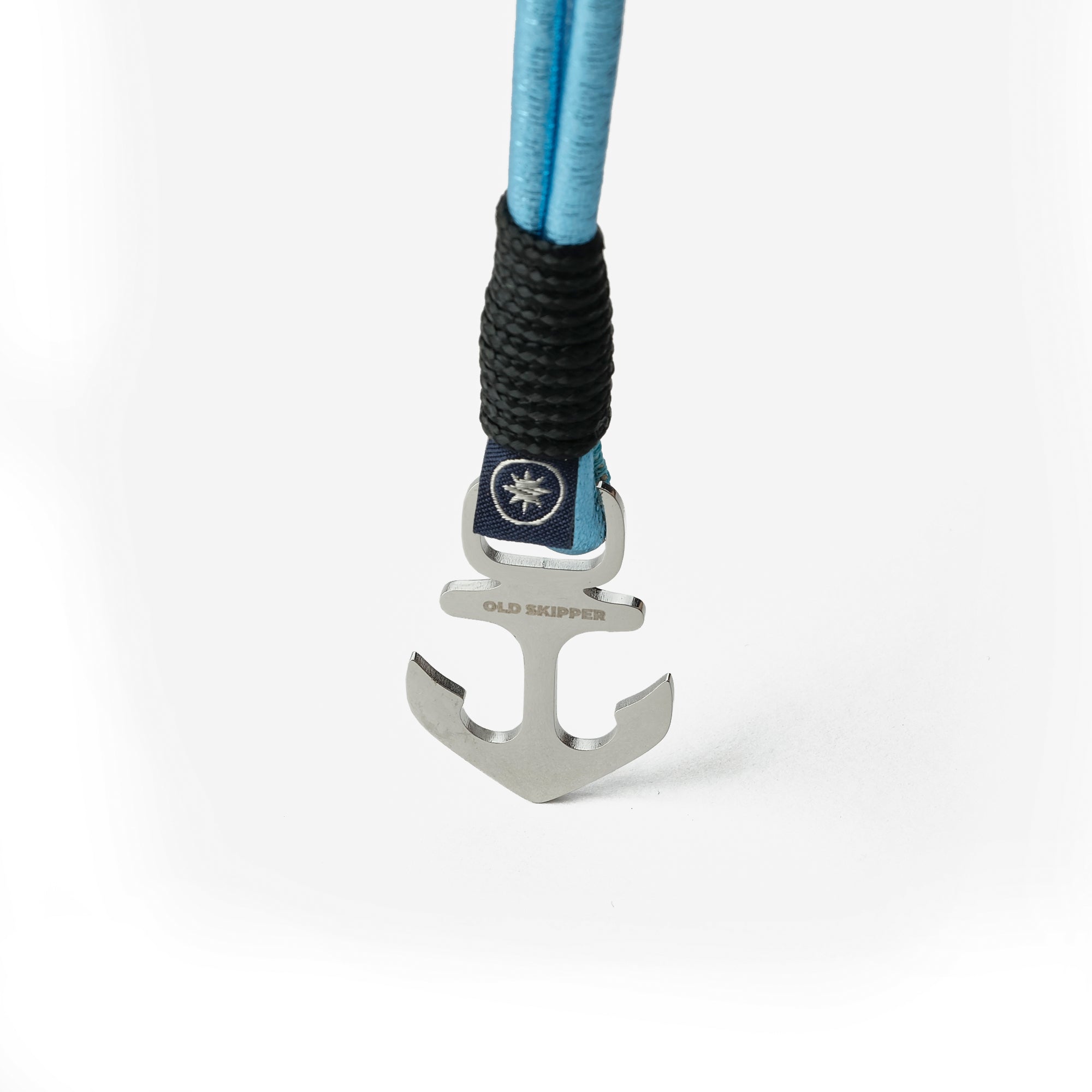Old Skipper Breeze Metallic brățară piele Wheel bleu deschis