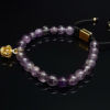 Dualstax Ametist Gold bratara 6 mm placat aur