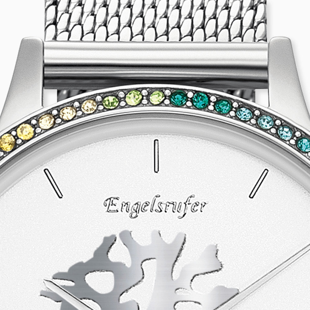 Engelsrufer Lebensbaum ceas otel zirconia multicolor mesh