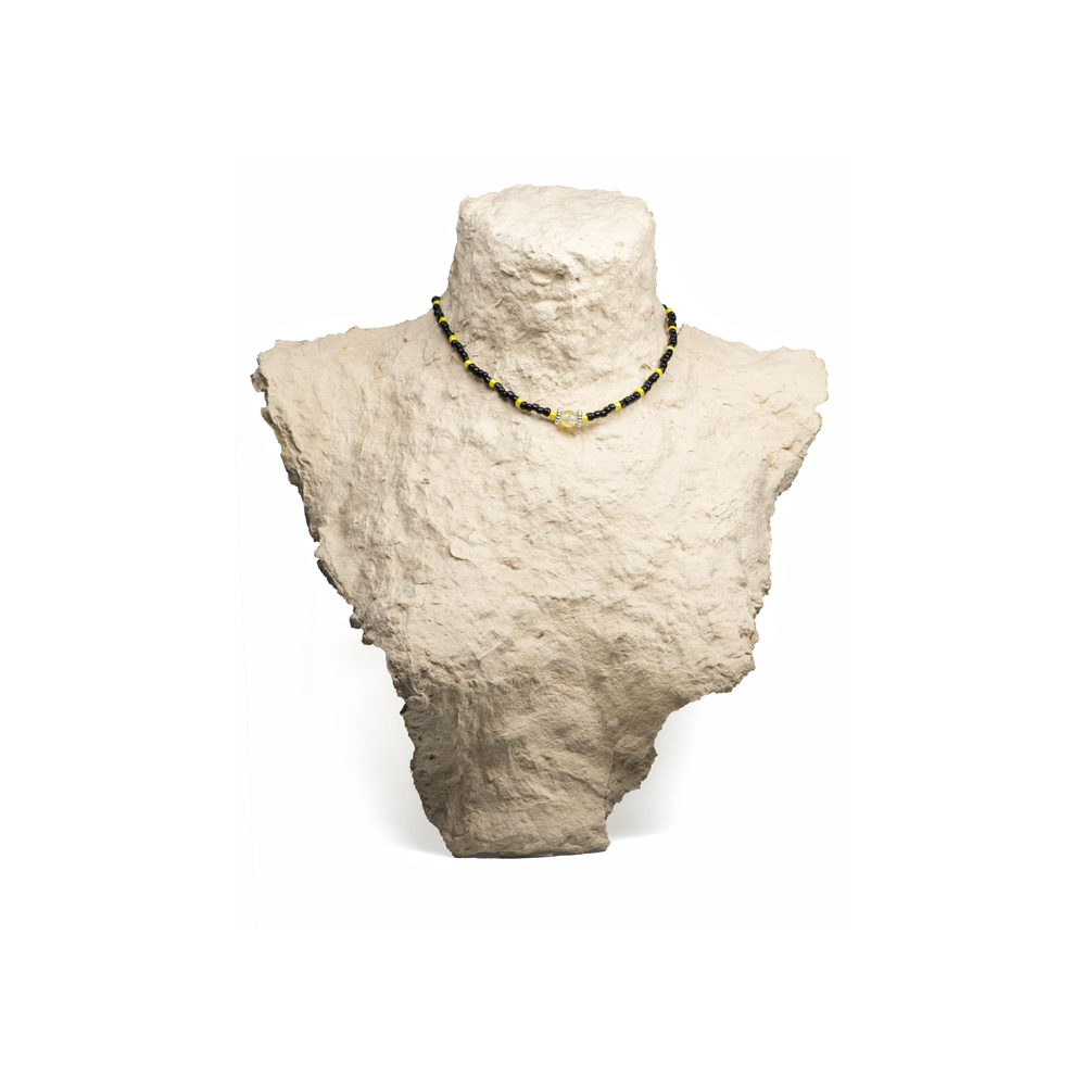 CrisFeather Beez choker margele negru galben
